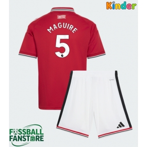Manchester United Harry Maguire #5 Replik Heimtrikot Kinder 2026-27 Kurzarm (+ Kurze Hosen)